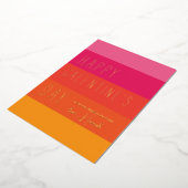 はっきりしたストライプ | Happy Galentine's Day 箔シーズンカード (回転した状態)