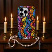 はっきりしたストライプ:Leopard Print Abstraction iPhoneケース