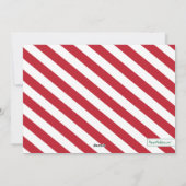 はっきりしたストライプMerry Christmas Photo Flat Card シーズンカード (裏面)