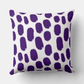 はっきりしたス絵を描ポット – 白の深い紫 クッション (裏面)