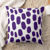 はっきりしたス絵を描ポット – 白の深い紫 クッション (ブランケット)