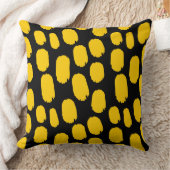 はっきりしたス絵を描ポット – 黒いオレンジ クッション (ブランケット)