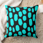 はっきりしたス色彩の鮮やかポット – ブラックのシアン クッション (ブランケット)