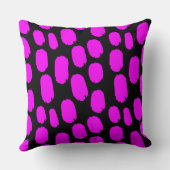 はっきりしたス色彩の鮮やかポット – ブラック上のマゼンタ クッション (裏面)