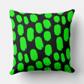 はっきりしたス色彩の鮮やかポット – 黒の緑 クッション (裏面)