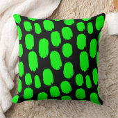 はっきりしたス色彩の鮮やかポット – 黒の緑 クッション (ブランケット)