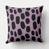 はっきりしたス色彩の鮮やかポット – Mauve b38fb1の黒 クッション (裏面)