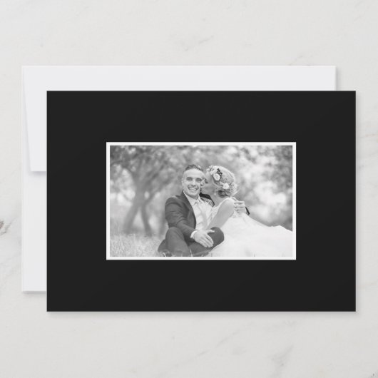 はっきりしたタイポグラフィありがとう8枚の写真コラージュ サンキューカード (裏面)