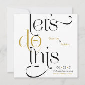 はっきりしたタイポグラフィで日付を保存する 招待状 (正面)