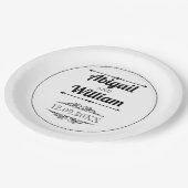 はっきりしたタイポグラフィとヴィンテージ要結婚素 ペーパープレート (アングル)