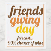 はっきりしたタイポグラフィの親しみやすい日おもしろい ワインラベル (シングルラベル)