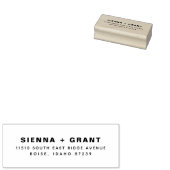 はっきりしたタイポグラフィウッド差出人住所ゴムスタンプ ラバースタンプ (押印)