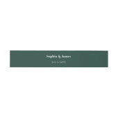 はっきりしたタイポグラフィエメラルドグリーンミニマル結婚リスト 招待状ベリーバンド (フラット)