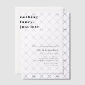 はっきりしたタイポグラフィカジュアルフォトオーバーレイ結婚ズ ベラム紙招待状 (オフセット (招待状))