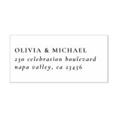 はっきりしたタイポグラフィカスタム文字差出人住所ウェディン セルフインキングスタンプ (デザイン)