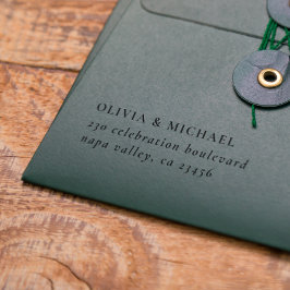 はっきりしたタイポグラフィカスタム文字差出人住所ウェディン セルフインキングスタンプ