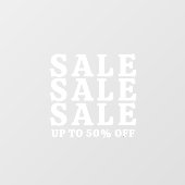 はっきりしたタイポグラフィショップ販売 ウィンドウサイン (シート)