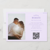 はっきりしたタイポグラフィデジタル薄紫の結婚統合 招待状 (裏面)