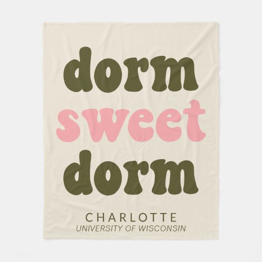 はっきりしたタイポグラフィパーソナライズされた卒業ギフトドーム フリースブランケット (正面)