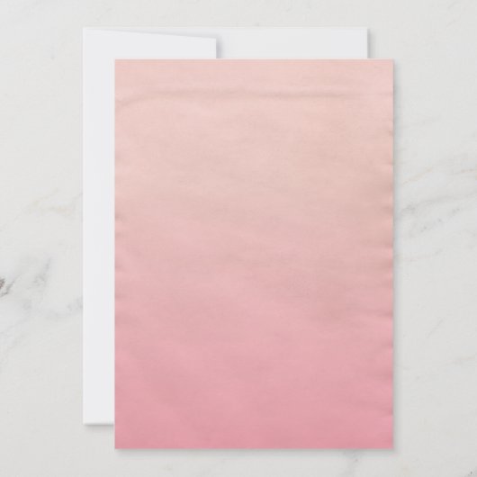 はっきりしたタイポグラフィピモダンンク50誕生日 招待状 (裏面)