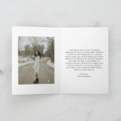 はっきりしたタイポグラフィフォトモダンクリスマス シーズンカード (内部)