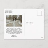 はっきりしたタイポグラフィフォトモダンクリスマス シーズンポストカード (裏面)