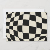 はっきりしたタイポグラフィブモダンラック80誕生日 招待状 (裏面)