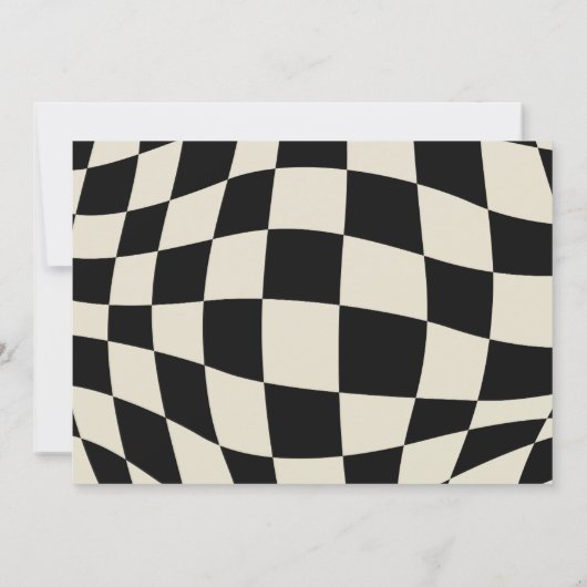 はっきりしたタイポグラフィブモダンラック80誕生日 招待状 (裏面)