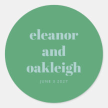 はっきりしたタイポグラフィブライトグリーンモダンブ結婚ルー