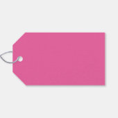 はっきりしたタイポグラフィブライトピンクエモダンロ結婚ーズ ギフトタグ (裏面横)