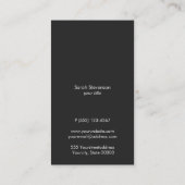 はっきりしたタイポグラフィブラックとピンクのストライプの美しい 名刺 (裏面)