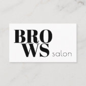 はっきりしたタイポグラフィブローズサロン白黒シンプル 名刺 (正面)