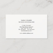 はっきりしたタイポグラフィホワモダンイトシルバーストライプ 名刺 (裏面)