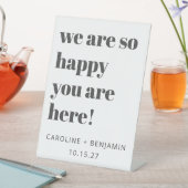 はっきりしたタイポグラフィホワモダンイ結婚ト歓迎 台座サイン (インサイチュ)