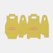 はっきりしたタイポグラフィモダンピンクイエローパーソナライズされた フェイバーボックス (折り畳みなし)