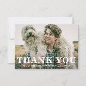 はっきりしたタイポグラフィモダン卒業 サンキューカード (正面)