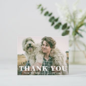 はっきりしたタイポグラフィモダン卒業 ポストカード (スタンド正面)