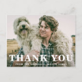 はっきりしたタイポグラフィモダン卒業 ポストカード (正面)