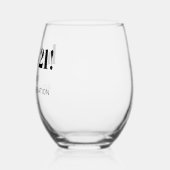 はっきりしたタイポグラフィモダン21歳パーティーカスタム ステムなしワイングラス (左)