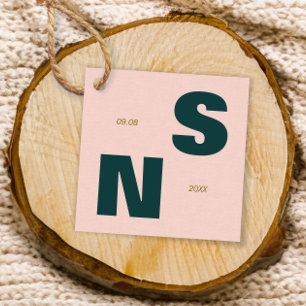 はっきりしたタイポグラフィモノグラ結婚ムの贈り物 フェイバータグ