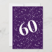 はっきりしたタイポグラフィ付き/書道60はセクシー誕生日 招待状 (裏面)