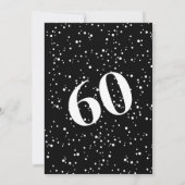 はっきりしたタイポグラフィ付き/書道60はセクシー誕生日 招待状 (裏面)