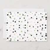 はっきりしたタイポグラフィ写真の妊娠の発表 案内状 (裏面)