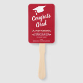 はっきりしたタイポグラフィ写真モダン卒業 ハンドファン (正面)