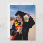 はっきりしたタイポグラフィ卒業招待状 招待状 (裏面)