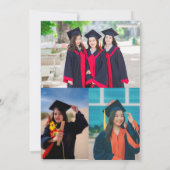 はっきりしたタイポグラフィ卒業招待状 招待状 (裏面)