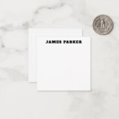 はっきりしたタイポグラフィ洗練クラシックシンプル ノートカード (正面/裏面インサイチュ)