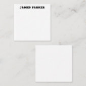 はっきりしたタイポグラフィ洗練クラシックシンプル ノートカード (正面/裏面)