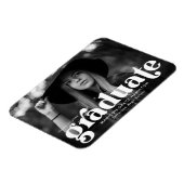 はっきりしたタイポグラフィ白写真卒業 マグネット (左側)