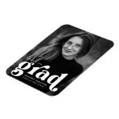 はっきりしたタイポグラフィ白写真卒業 マグネット (左側)